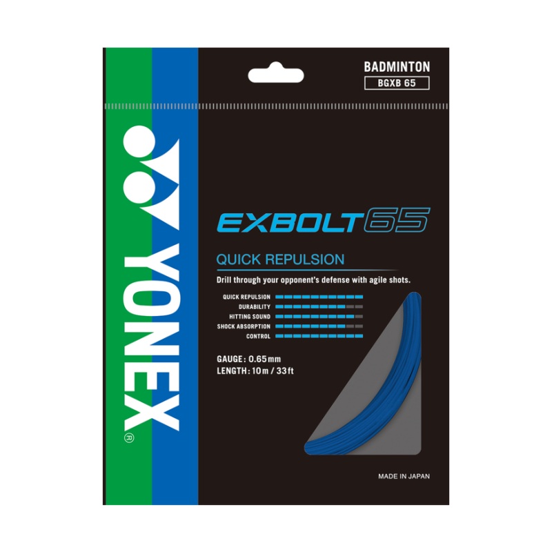 Yonex String Exbolt 65 Blue Single Pack 10M