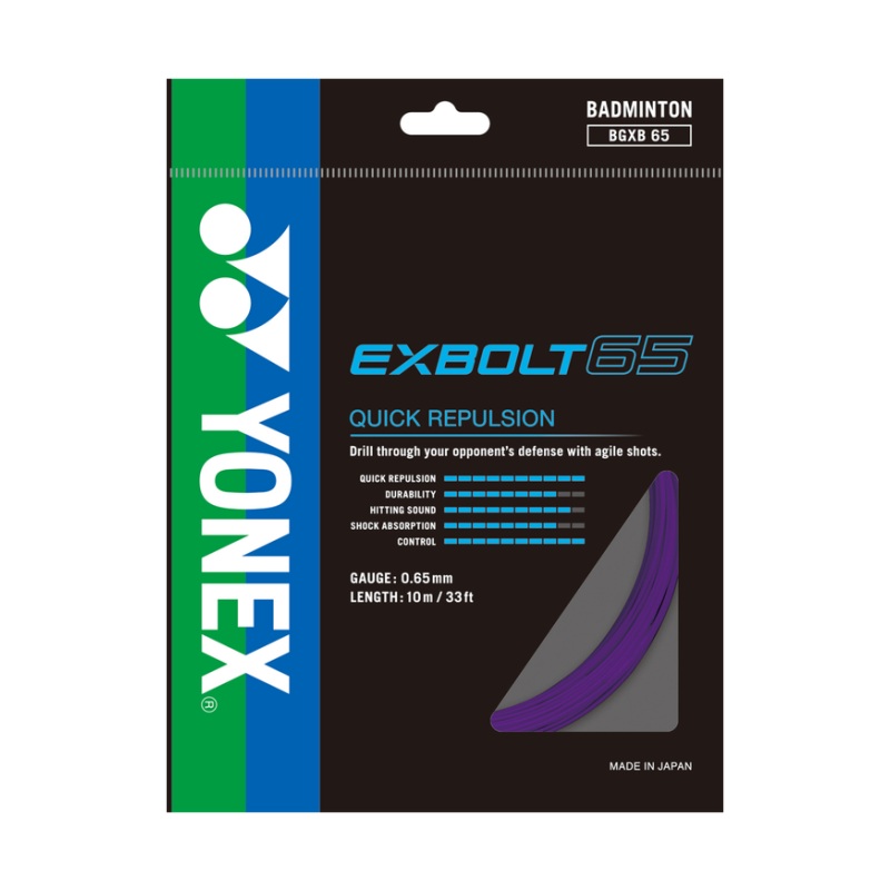 Yonex String Exbolt 65 Purple Single Pack 10M