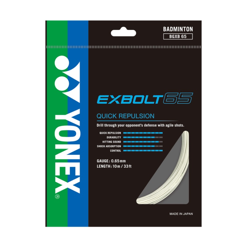 Yonex String Exbolt 65 White Single Pack 10M