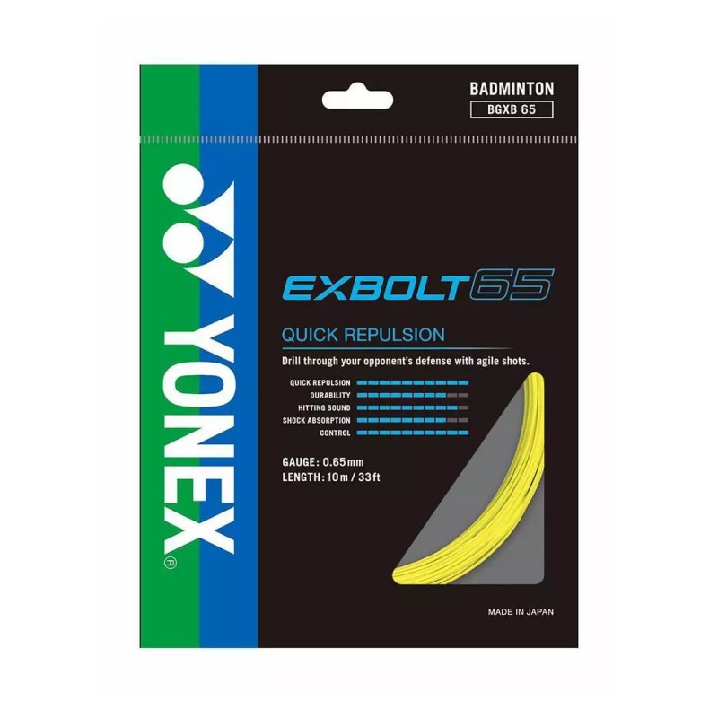 Yonex String Exbolt 65 Yellow Single Pack 10M