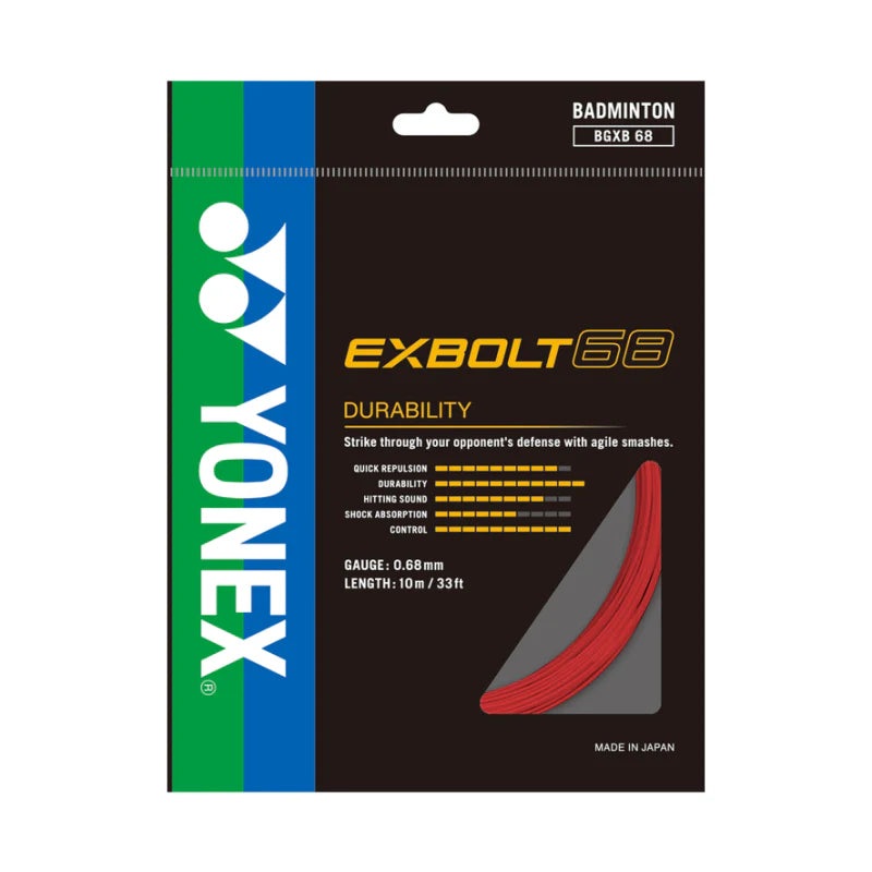 Yonex String Exbolt 68 Flash Red Single Pack 10M