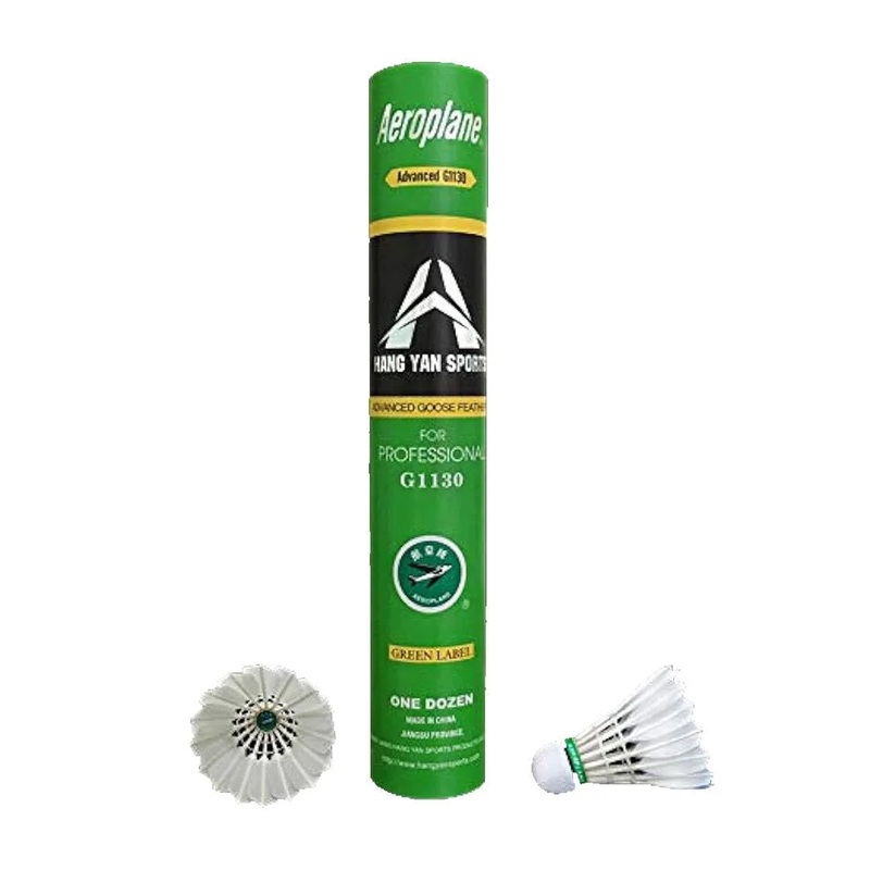 AEROPLANE Shuttlecocks G1130 Green Label Speed 50 One Dozen