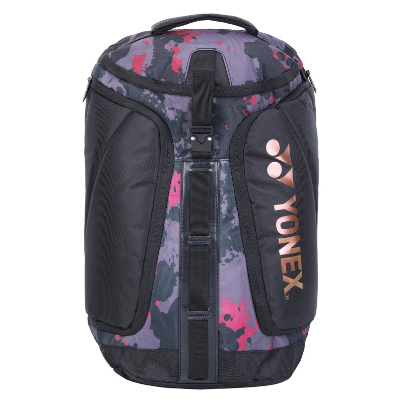 Yonex Backpack 22912L Badminton Kitbag (With Shoe Pocket) Black Persian Red