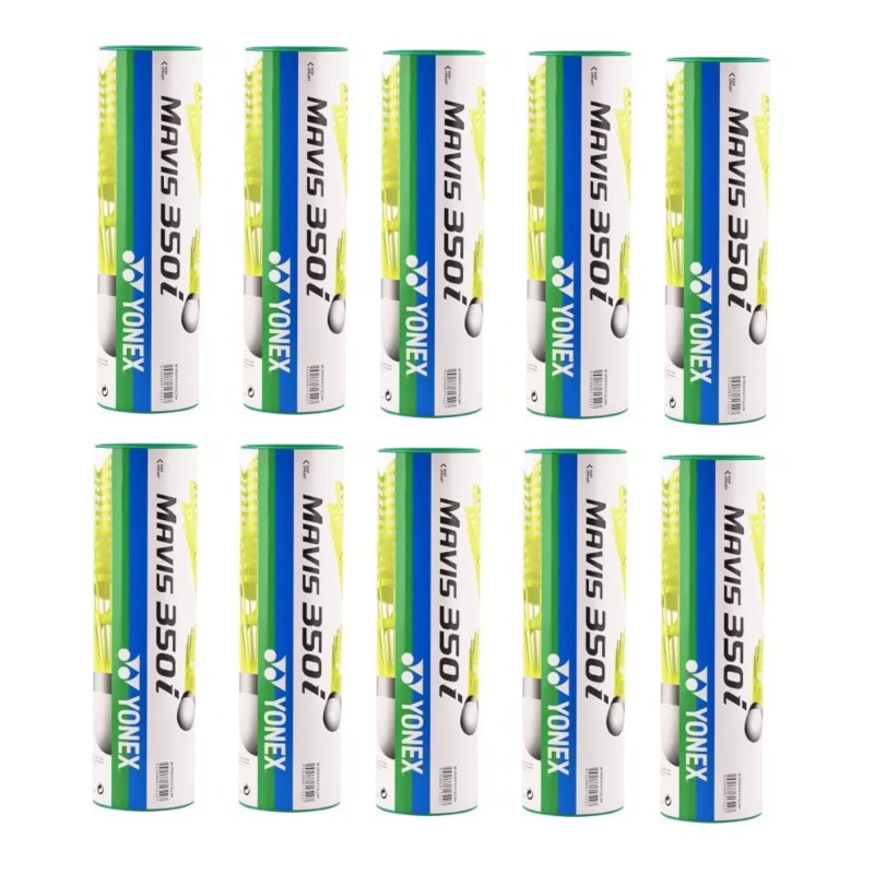Yonex MAVIS 350i (Pack of 10 Box) – Green Cap Nylon Badminton Shuttlecock