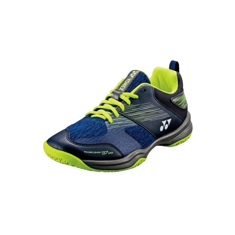 (Clearance) Yonex Power Cushion 37 Wide Unisex Badminton Shoes Navy/Yellow
