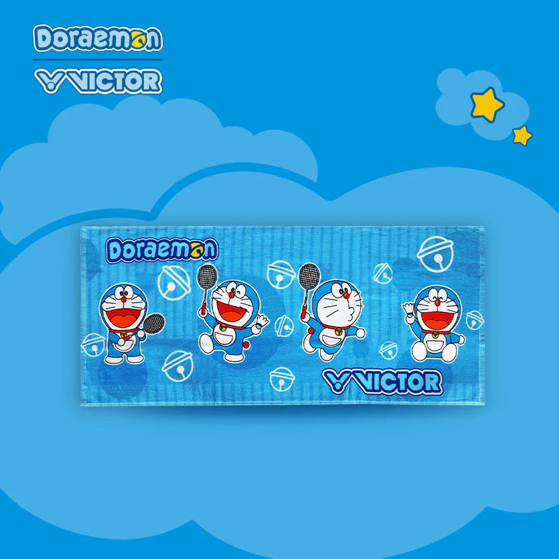 Victor X Doraemon Sports Towel TW512DRM Light Blue