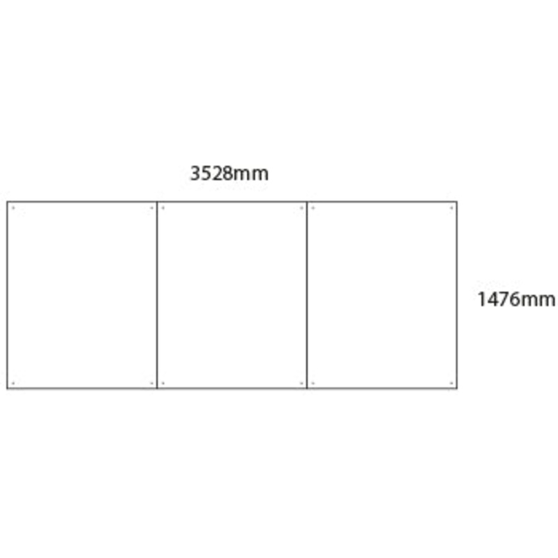 WHITEBOARDS, Whiteboard Wall Panel Kits, 1476 x 1176mm, Pack of 3