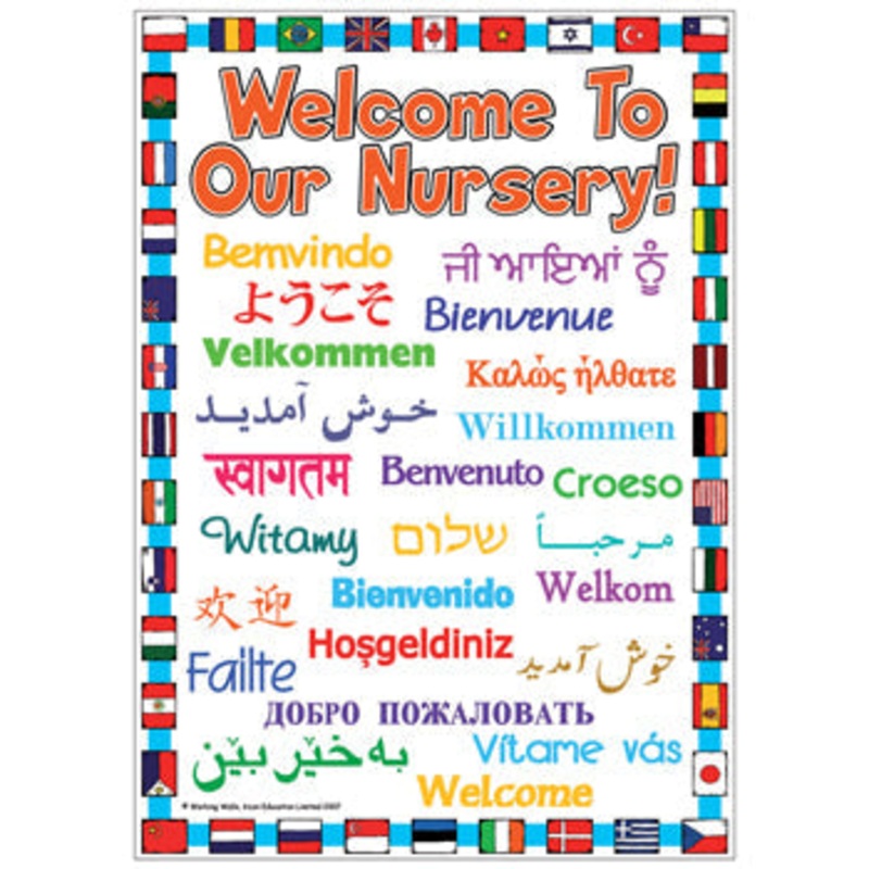 WELCOME POSTERS, ‘Welcome To Our Nursery’, Outdoor, 420 x 594mm (A2), Each
