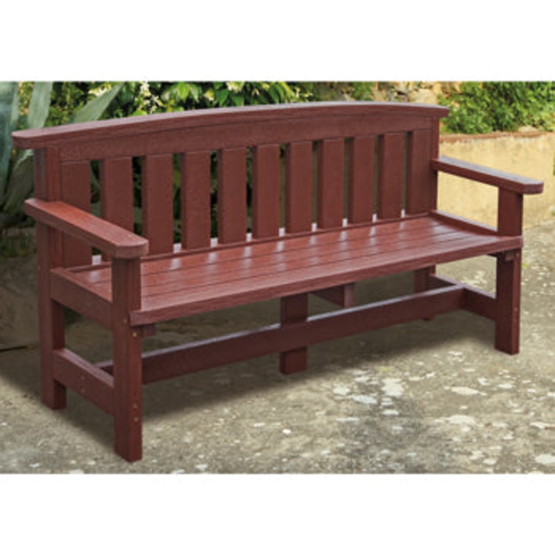 MARMAX RECYCLED PLASTIC PRODUCTS, Traditional Bench 3 Seater, Rainbow, Each