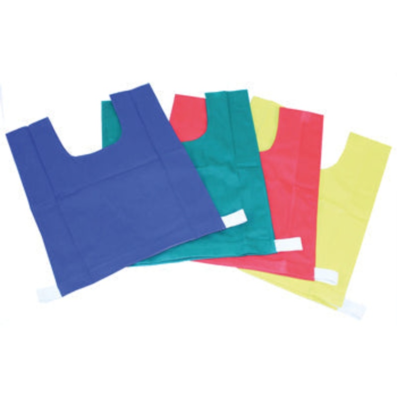 PLAIN TRAINING BIBS, Small 42 x 34cm, Nylon, Red, Set of 10