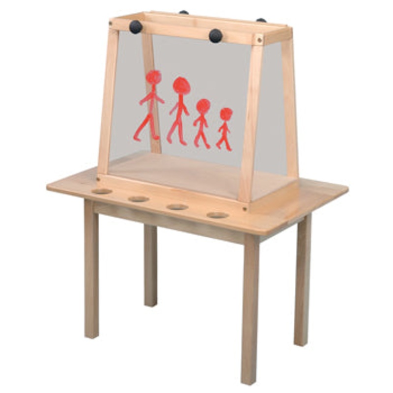 SOLID BEECH FRAMED EASELS, Perspex, 2 Sided – 2 Boards, Each