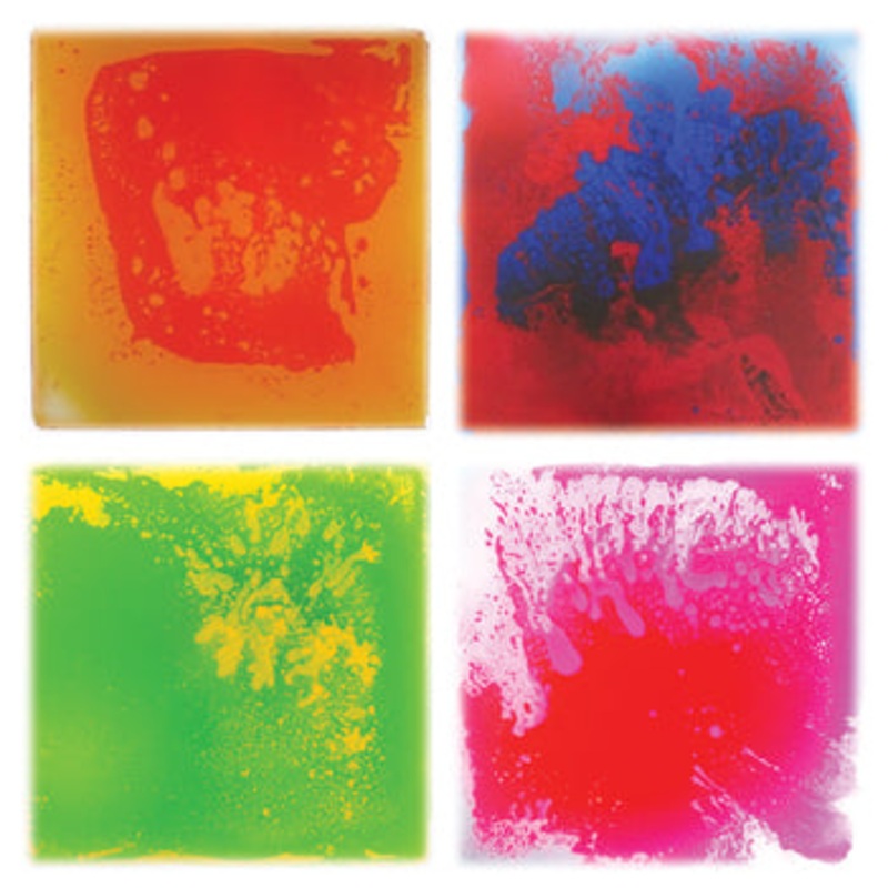 SMALL LIQUID FLOOR TILES, Set of 4