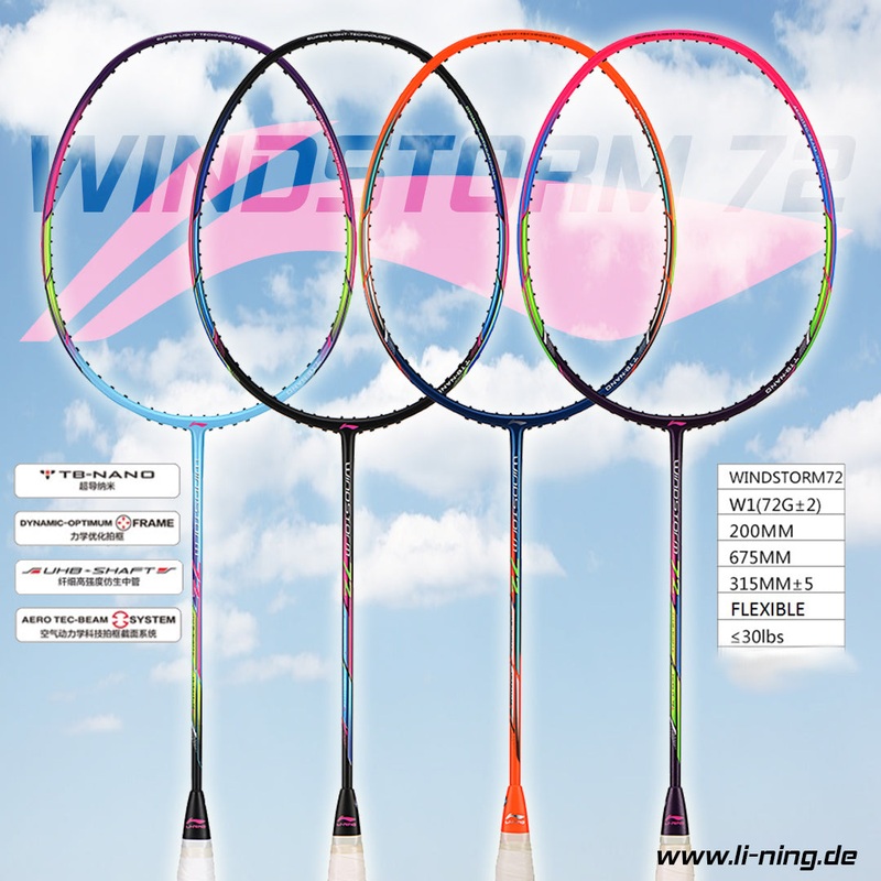 Badmintonschlger Windstorm 72 unbespannt