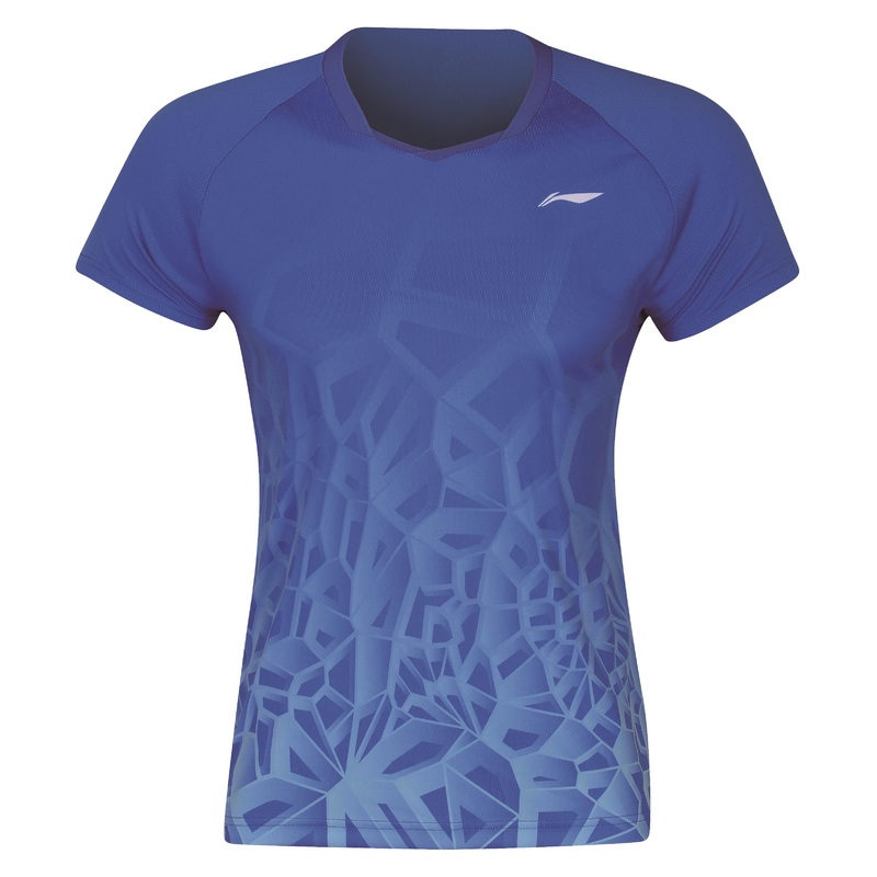 Damen Competition Top Team Wear Kristall Blau- AAYQ066-4