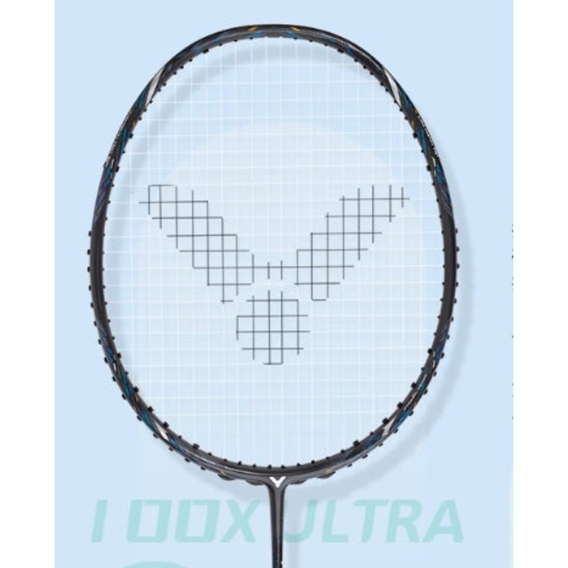 (Free String) Victor Auraspeed 100X Ultra Badminton Racquet 3UG5 Black/Deep Green