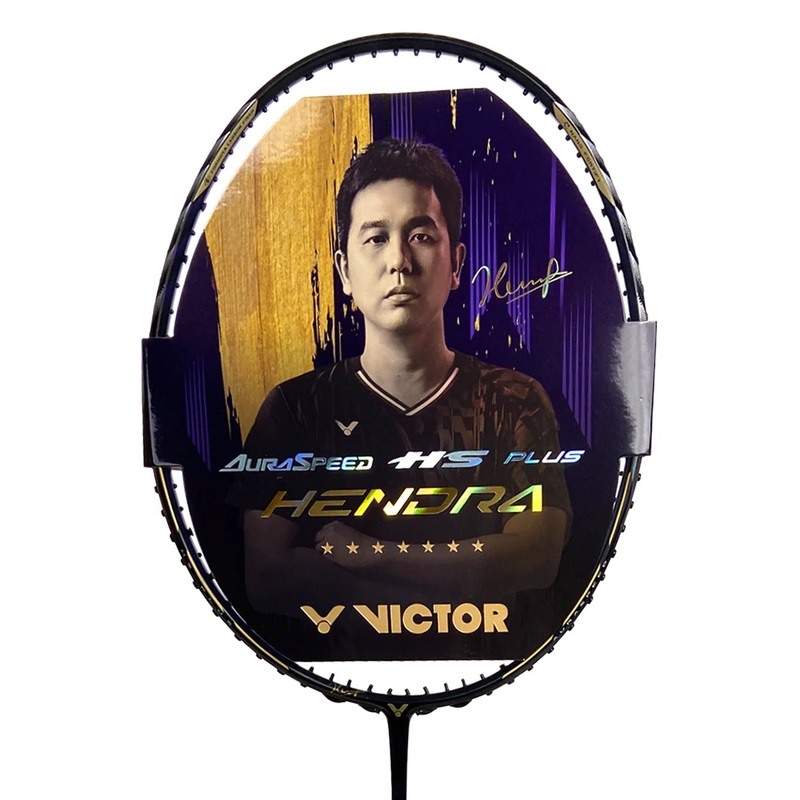 (Free String) Victor AuraSpeed HyperSonic Plus Hendra Signature Edition ARS-HS-PLUS-HENDRA-C Badminton Racquet 4UG5 Black
