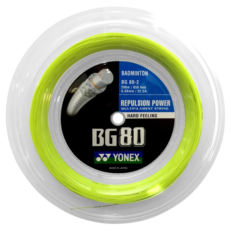 Yonex BG 80 Badminton String Yellow 200M