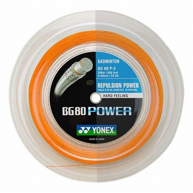 Yonex BG 80 Power Badminton String Bright Orange 200M