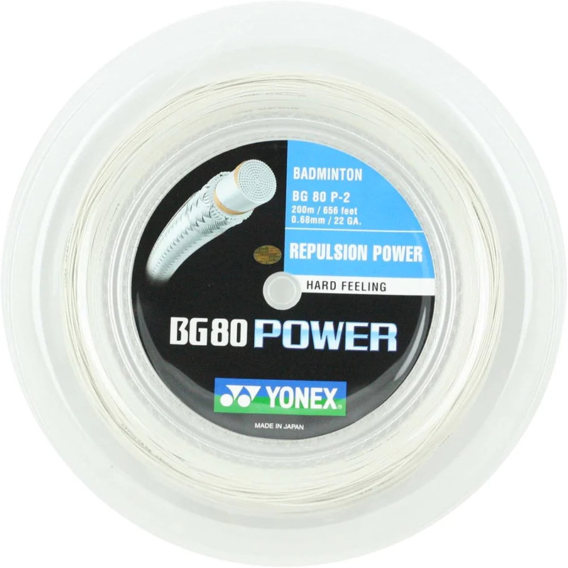 Yonex BG 80 Power Badminton String White 200M