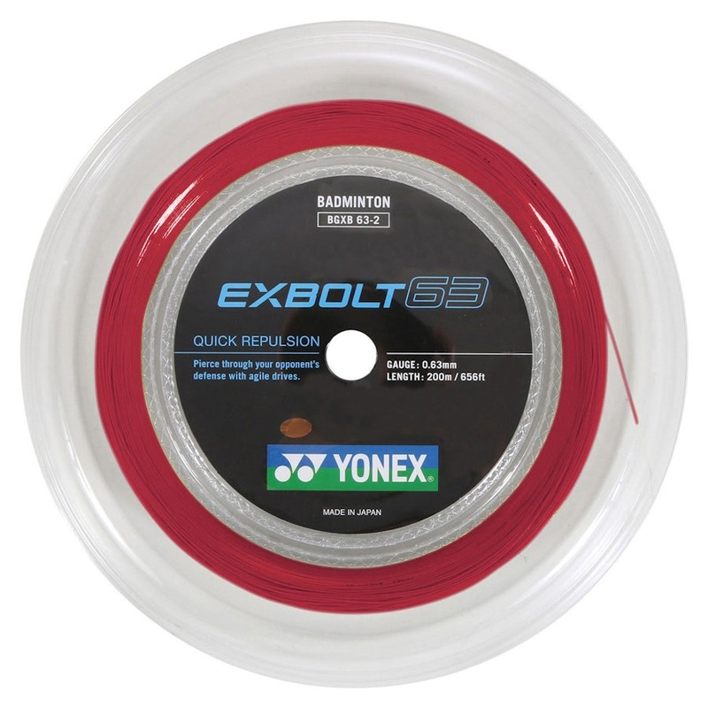 Yonex Exbolt 63 Badminton String Red 200M