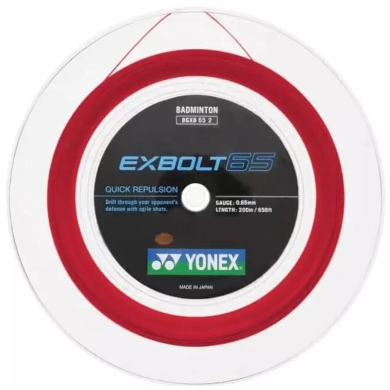Yonex Exbolt 65 Badminton String Red 200M