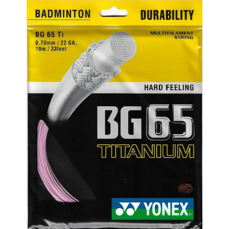 Yonex String BG 65 Titanium Pink Single Pack 10M