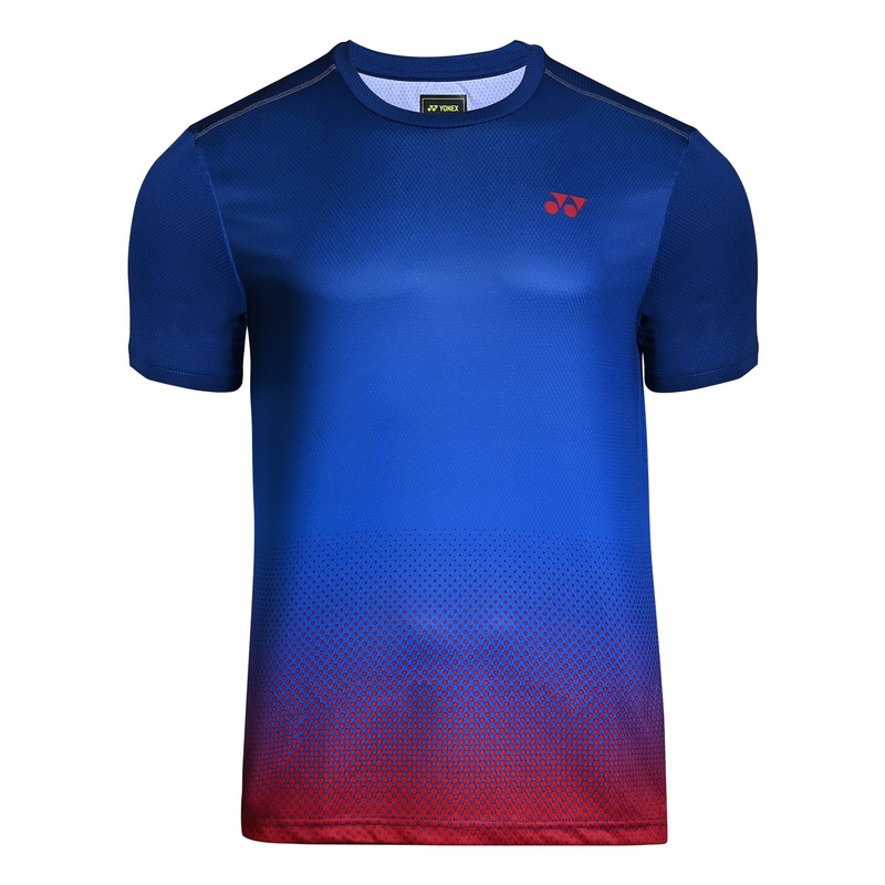 Yonex 2757 Mens Round Neck T-Shirt Apparel Navy Blue