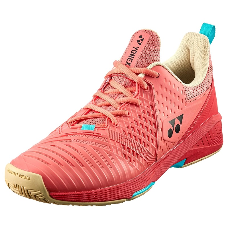 Yonex Sonicage 3 Tennis Shoe Power Cushion Coral Red