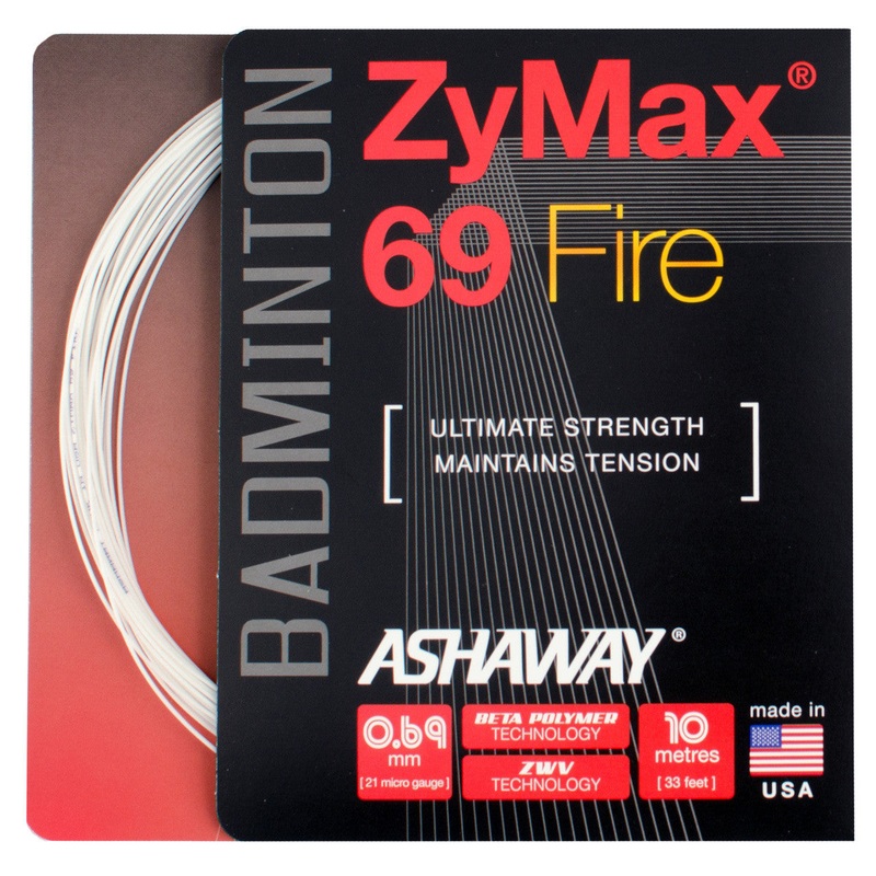 Ashaway Zymax 69 Fire Badminton String (10m)