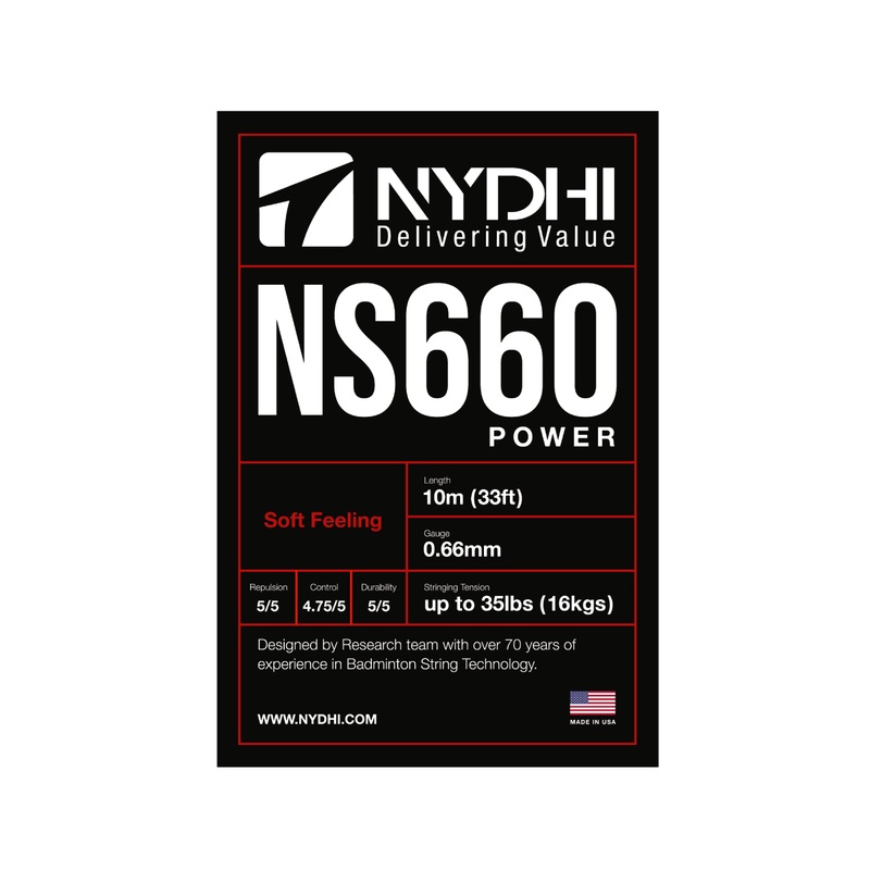 Nydhi NS660 Power (Repulsion) Badminton String Set (10m)