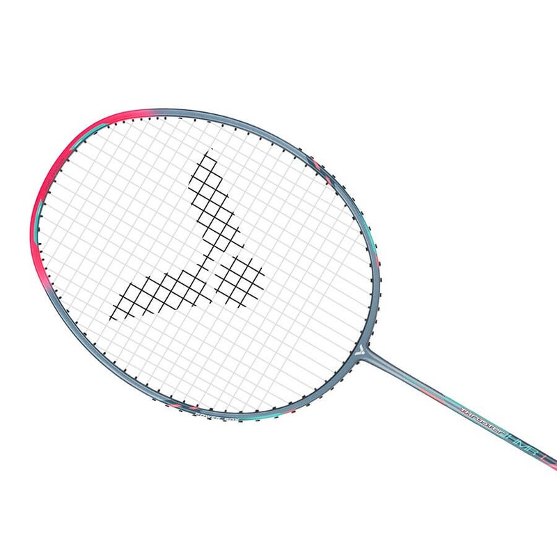 Victor Thruster K Hammer Light Badminton Racket (Grey/Pink) – Pre-Strung