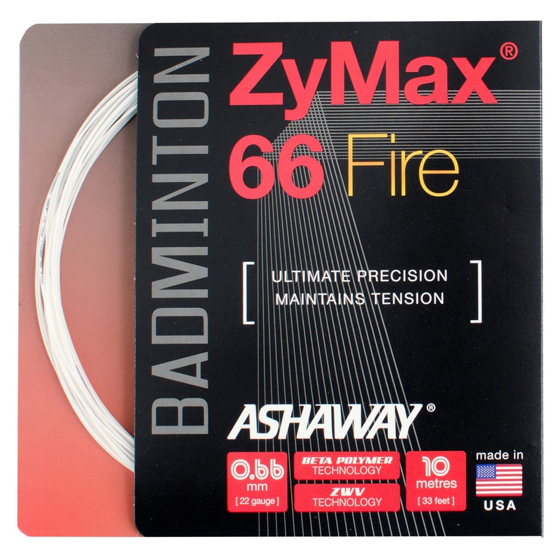Ashaway Zymax 66 Fire Badminton String Set (10m)