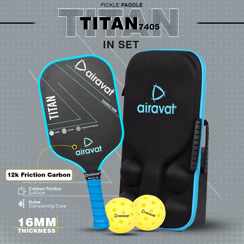 TITAN PICKLEBALL PADDLE (SET)|BLUE|BLACK