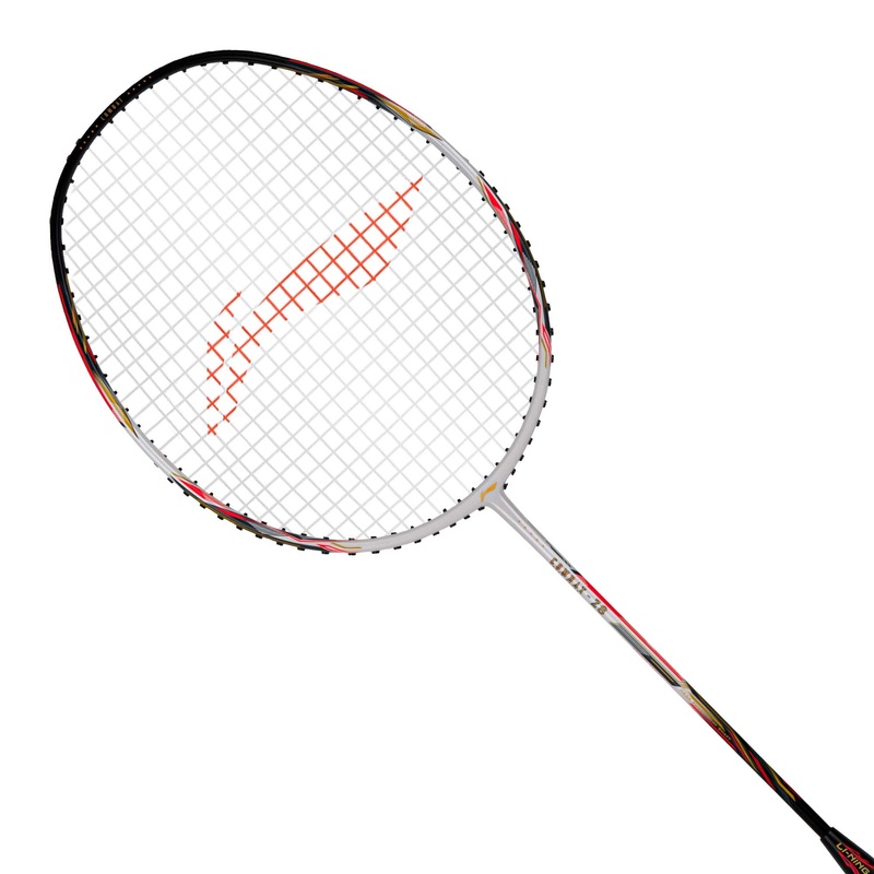 Li-Ning Combat Z8 Badminton Racket (White/Black/Orange Red) – 84 Grams