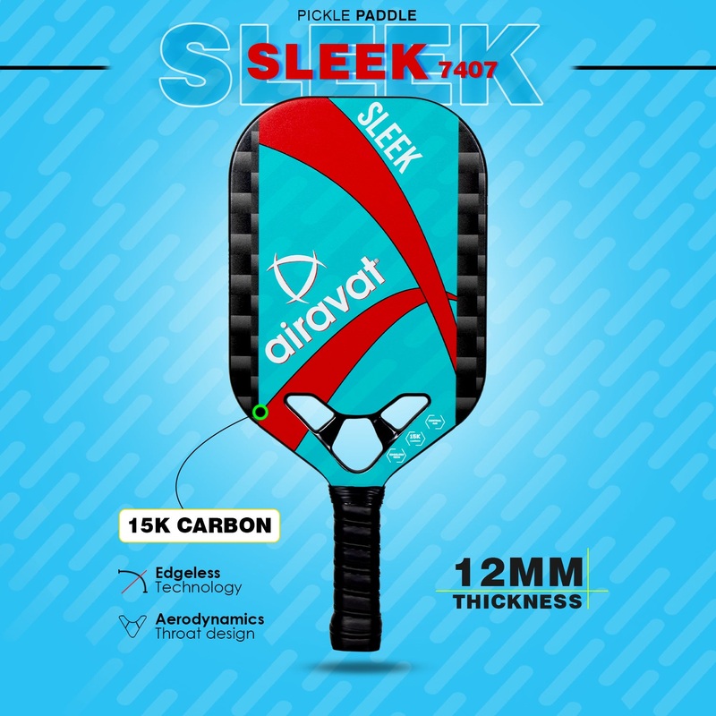 SLEEK PICKLEBALL PADDLE 7407|Red|YELLOW