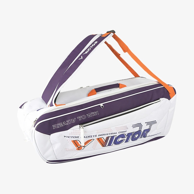 Victor BR5223 Badminton Racket Bag (6pcs) Bright White/ Medium Purple