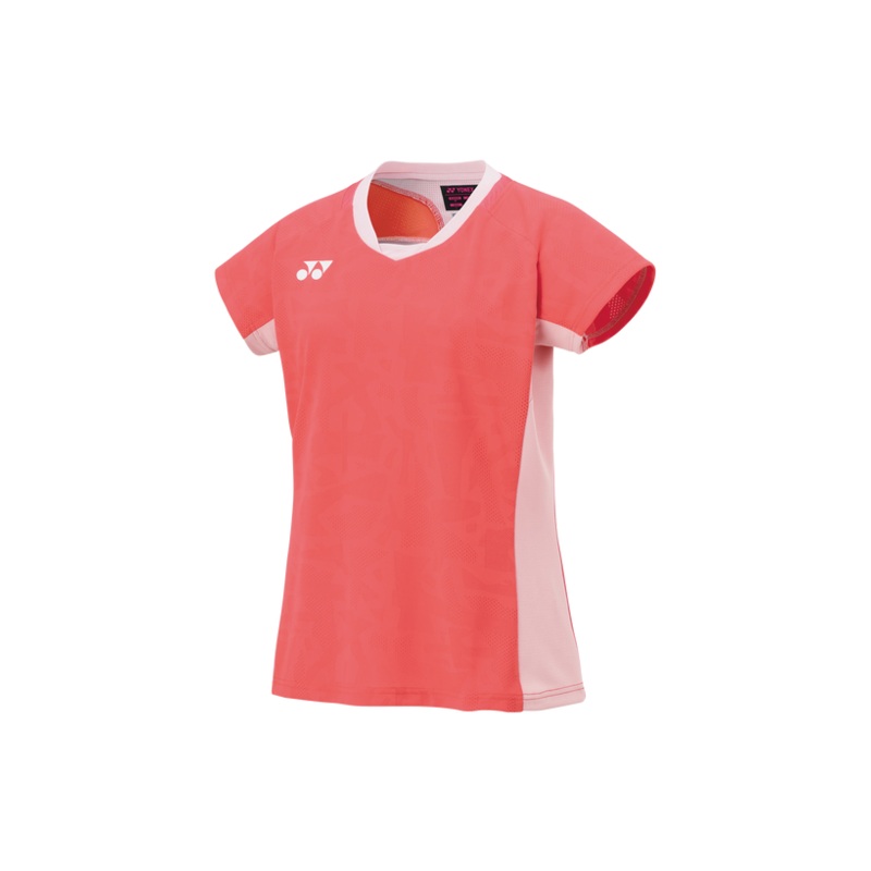 Yonex 2025 Women’s Crew Neck Shirt 20848EX Coral Red