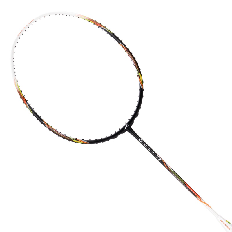 Hundred Cult 77 Superlite Badminton Racket (Black/White)