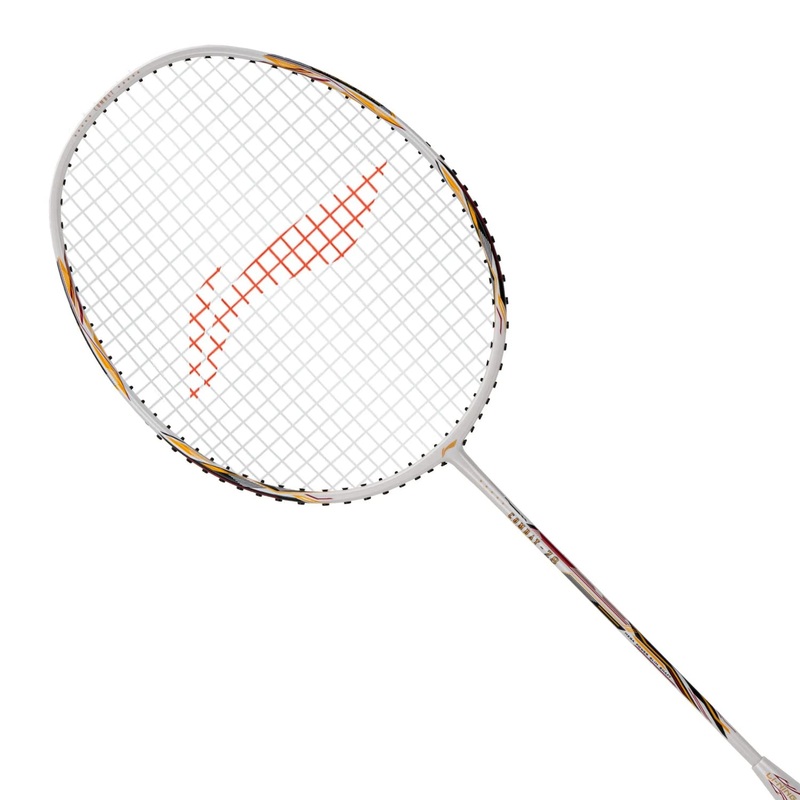 Li-Ning Combat Z8 Badminton Racket (White/Gold/Red) – 80 Grams