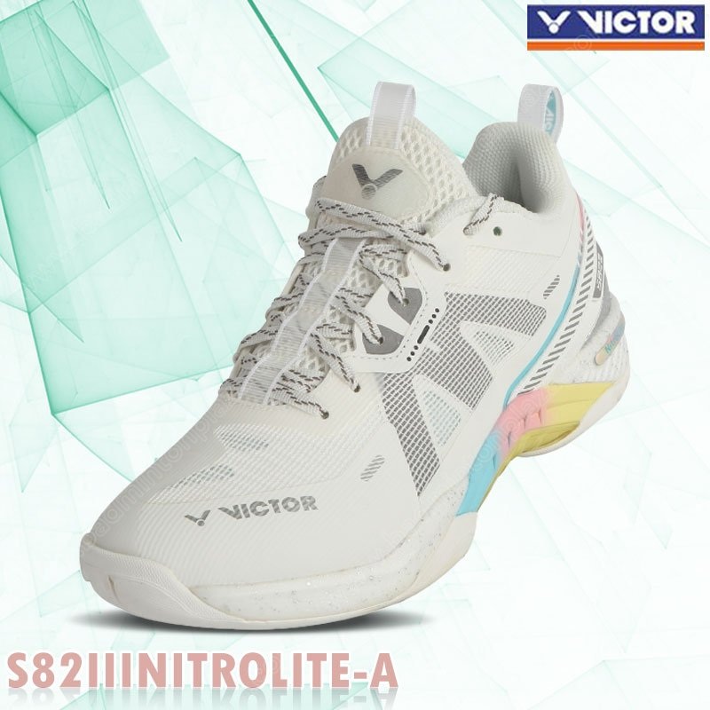 Victor 2024 S82III Nitro Lite A Badminton Shoes Brilliant White Unisex