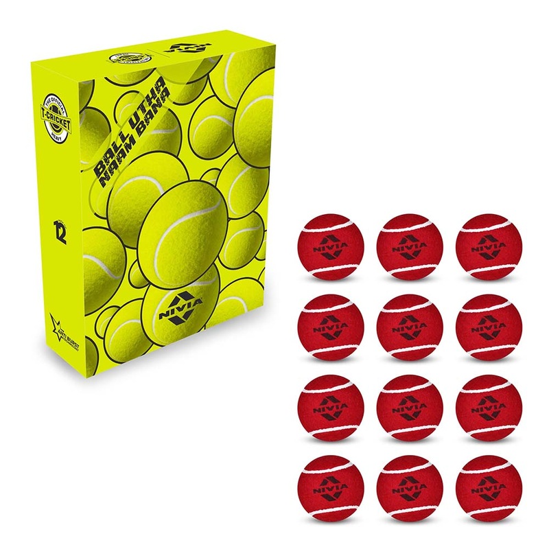 Cricket Tennis Ball Heavy (Pack of 12)Red
