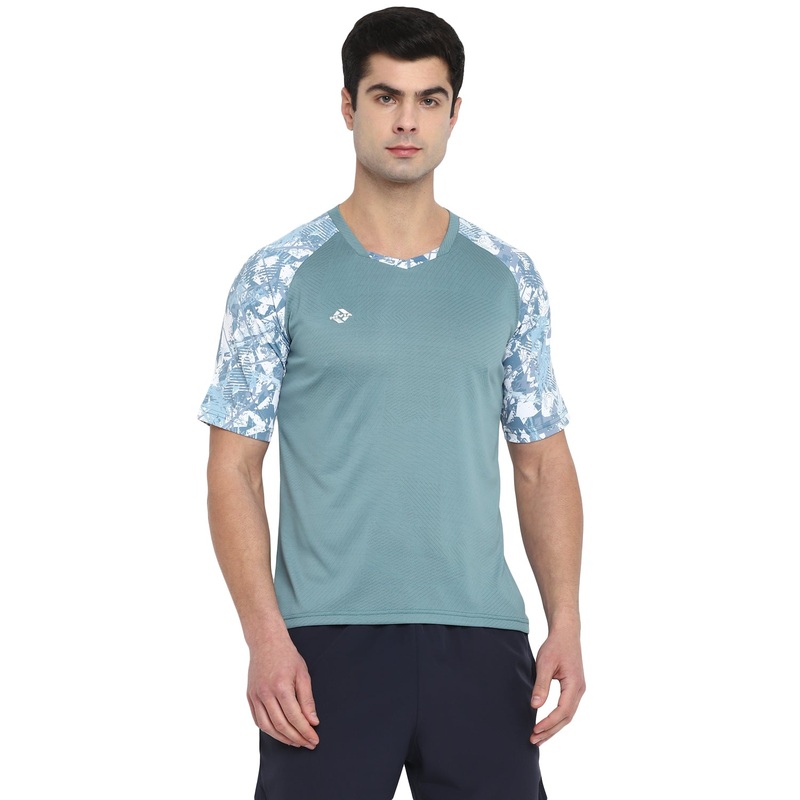 Nivia Powerstrike Tee|XS|S|M|L|XL|XXL|Pale Green|White|Royal Blue