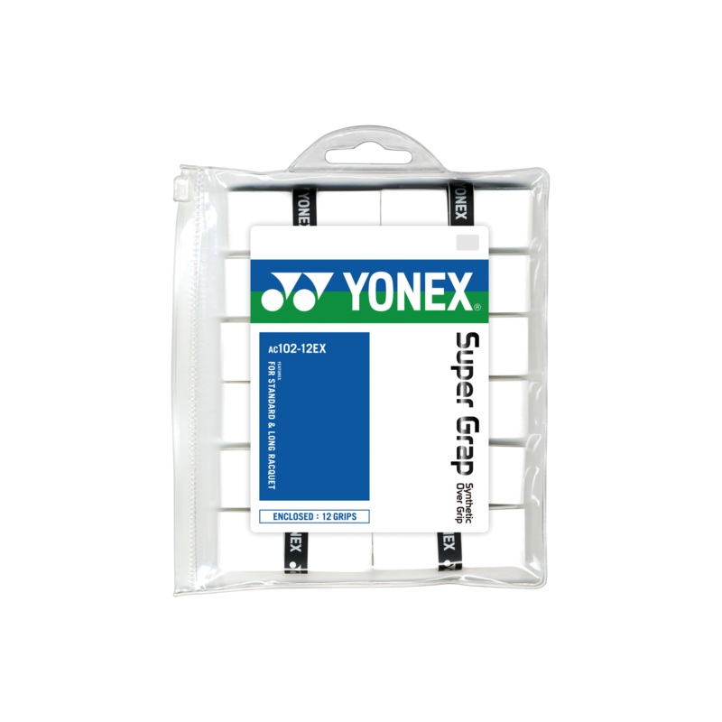 Yonex Super Grap (12 Wraps)|White|Black