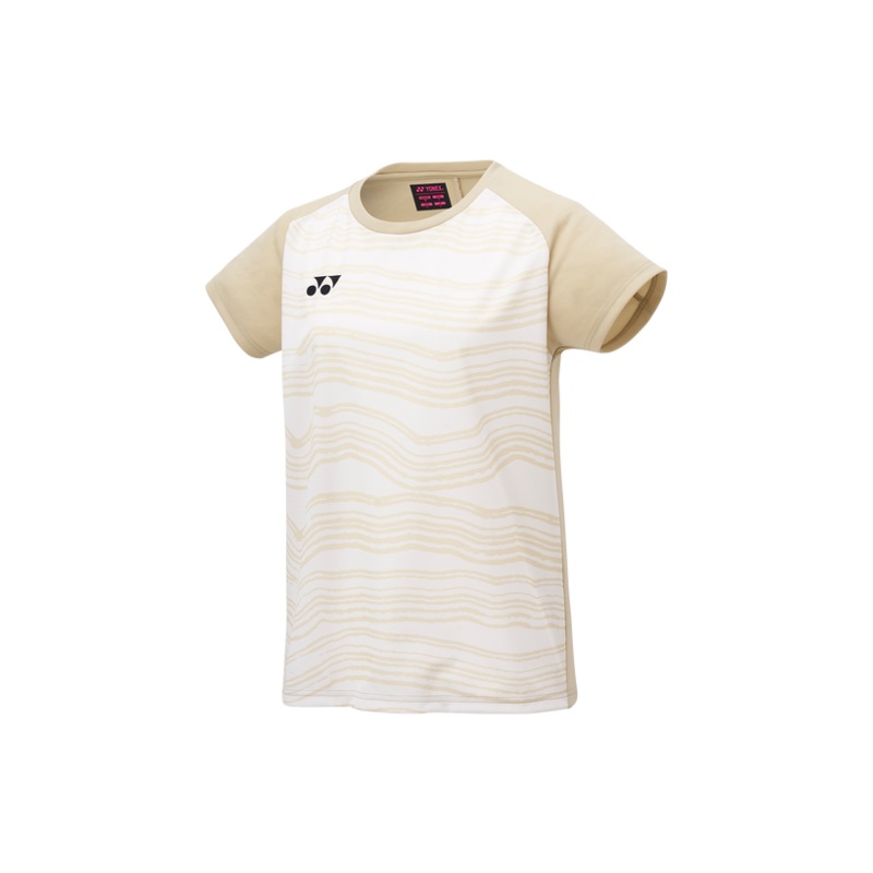 Yonex 2025 Women’s Crew Neck Shirt YW0050EX Ice Beige