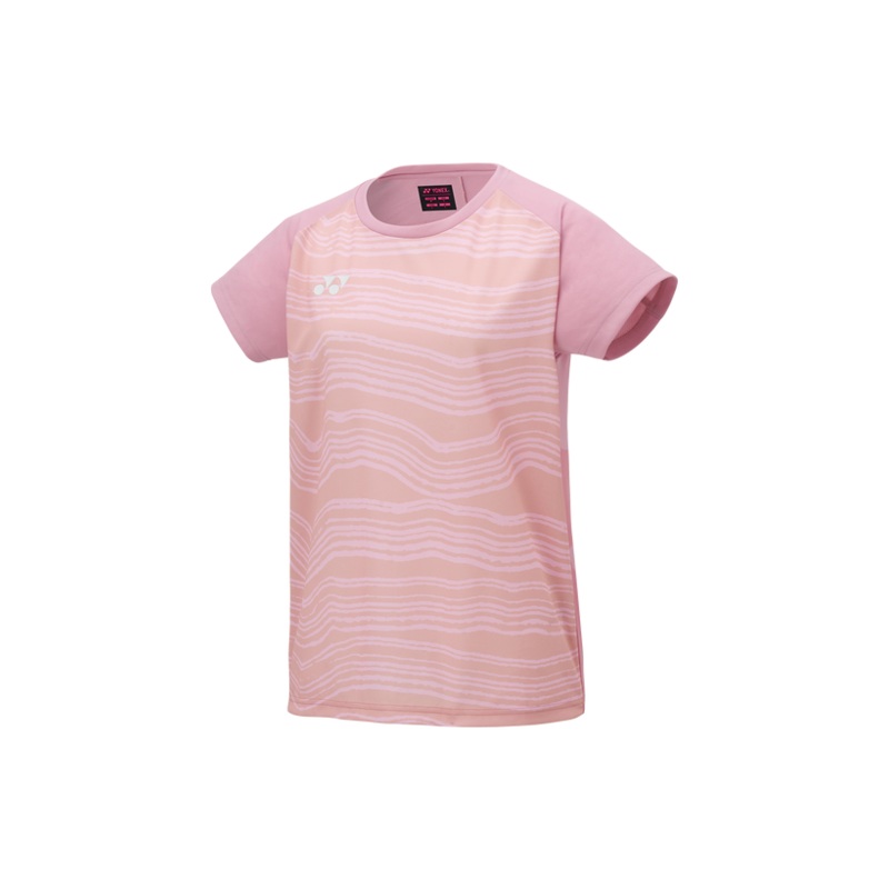 Yonex 2025 Women’s Crew Neck Shirt YW0050EX Smoke Pink