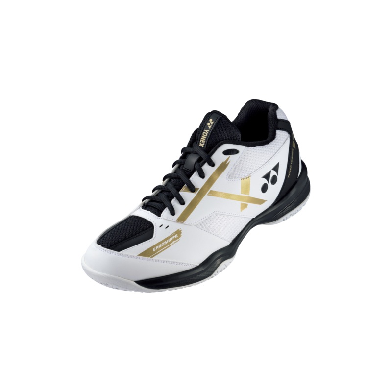 Yonex Badminton Shoe Power Cushion 39 Wide (White/Gold)