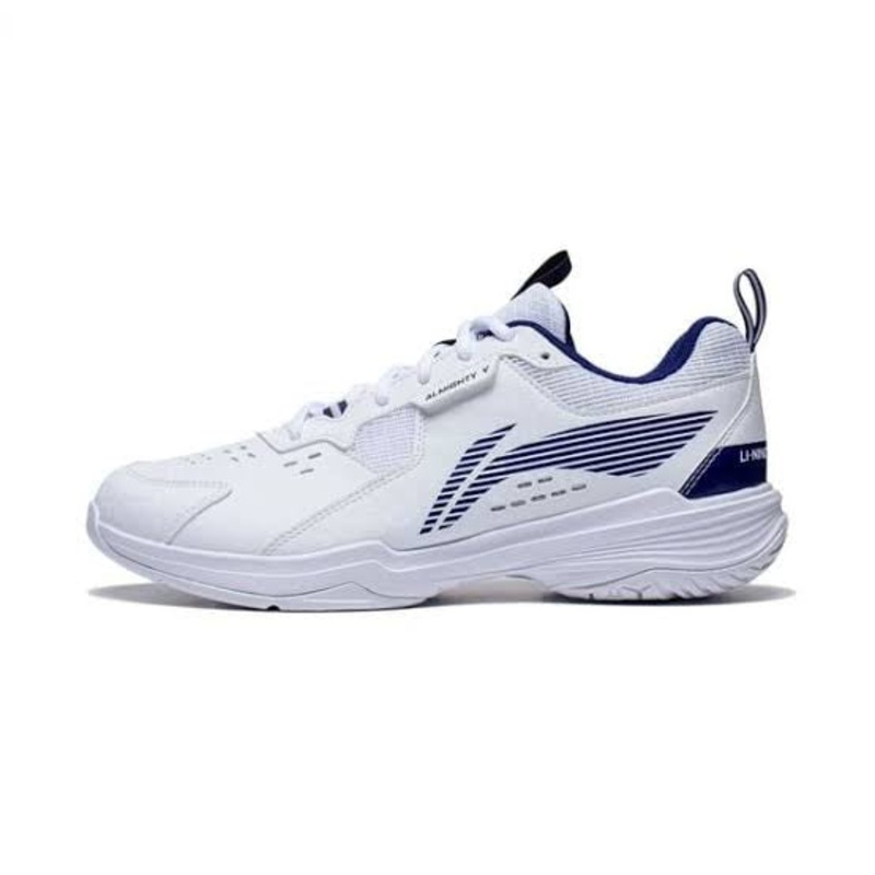 (Clearance) Li-Ning Almighty V Badminton Shoes AYTT001-3 White/Blue