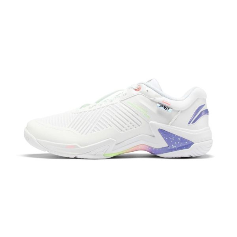 Li-Ning Axforce LT-01 Pro Badminton Shoes AYAT009-1 Standard Feet White/Blue Purple