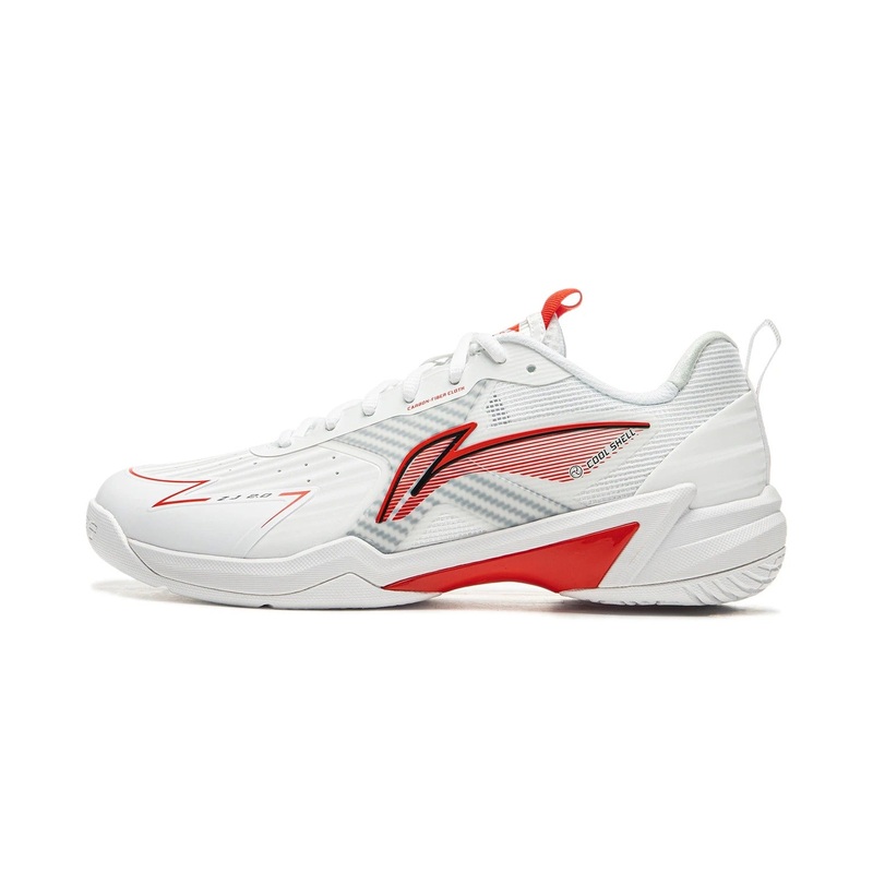 Li-Ning Halberd 2.0 Professional Unisex Badminton Shoes AYZU019-1 Standard White/Fire Red