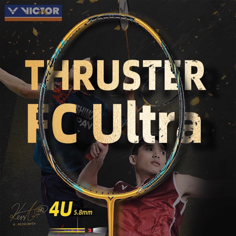 (Free String) Victor Thruster F Claw Ultra TK-FC-Ultra Badminton Racquet 4UG5 Fortuna Gold